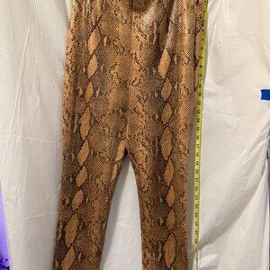 ZARA Snakeskin Print Stretch Pants, XL (US/EU) MEX 32